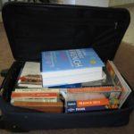 suitcase full of books