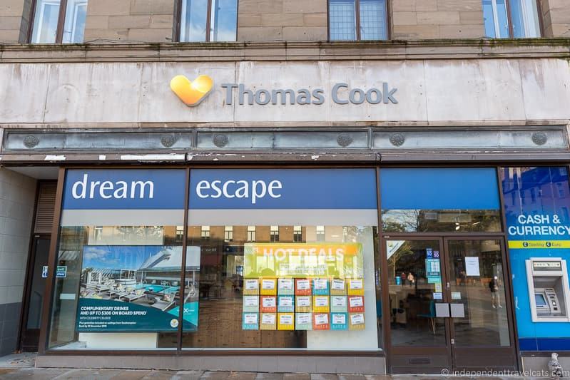 Thomas Cook travel agency store UK