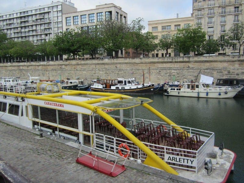 Paris Canal Saint Martin boat cruise boat ride on Paris canals St. Martin canal Canauxrama Paris Canal