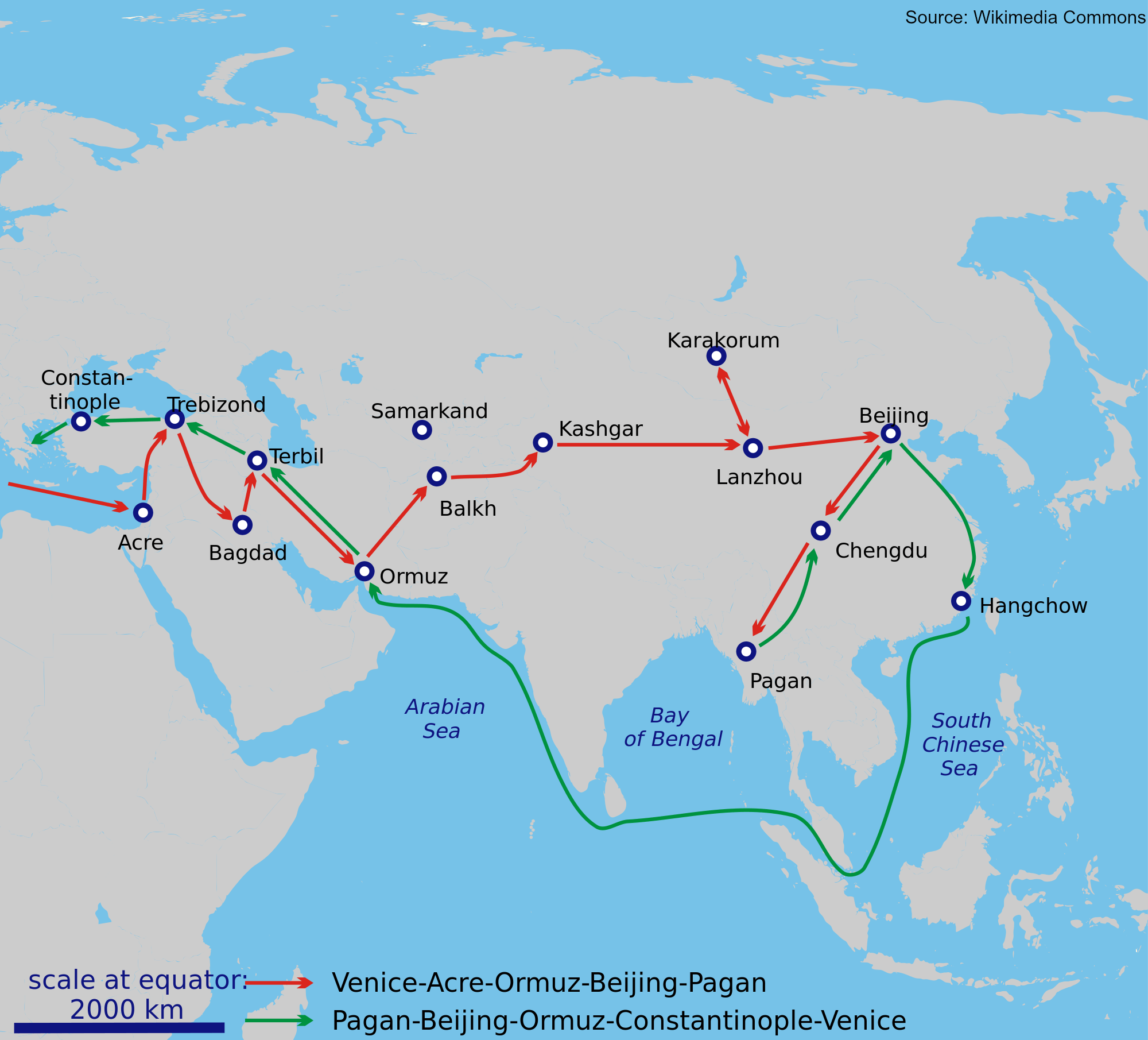 1260 1295 Marco Polo Travels To Asia