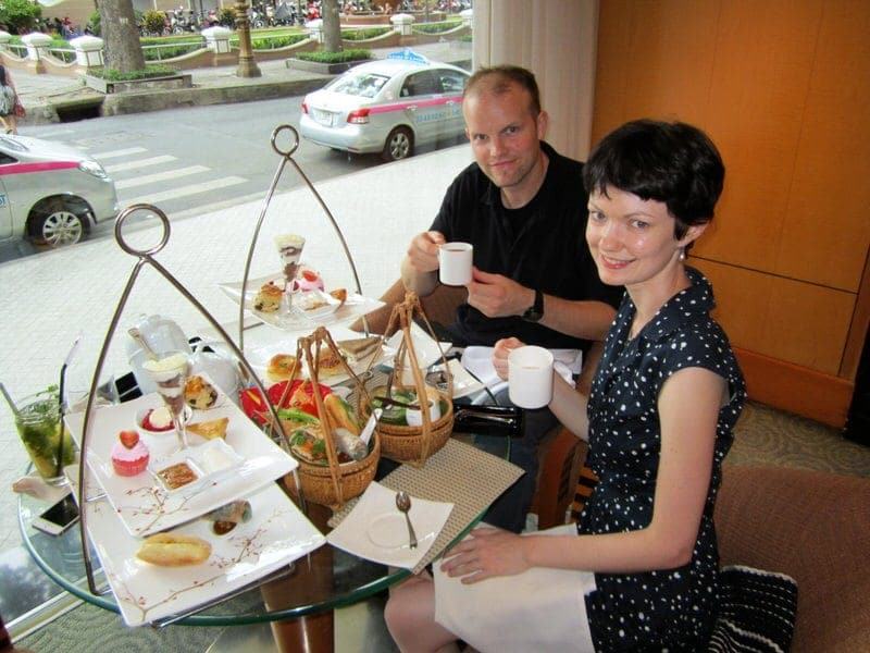 afternoon tea in Ho Chi Minh City Vietnam high tea at Caravelle Hotel