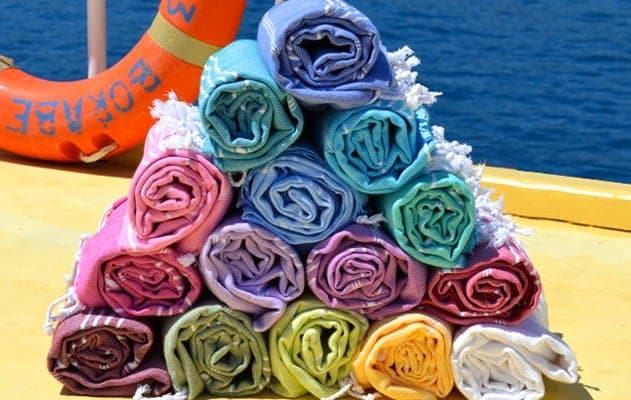 Hamptons Turkish Cotton Peshtemal Beach Towels