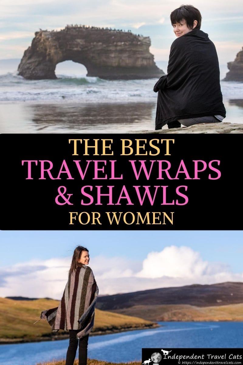 A travel wrap is a great versatile travel garment that can often also be used as a shawl, a scarf, and a travel blanket. We'll share all you need to know when buying a travel wrap and review a number of travel wraps across a number of styles, fabrics, and budgets. Then you can find the best travel wrap for you! #travelwrap #travelshawl #shawl #travelscarf #travelfashion #travel #travelblanket #traveltips