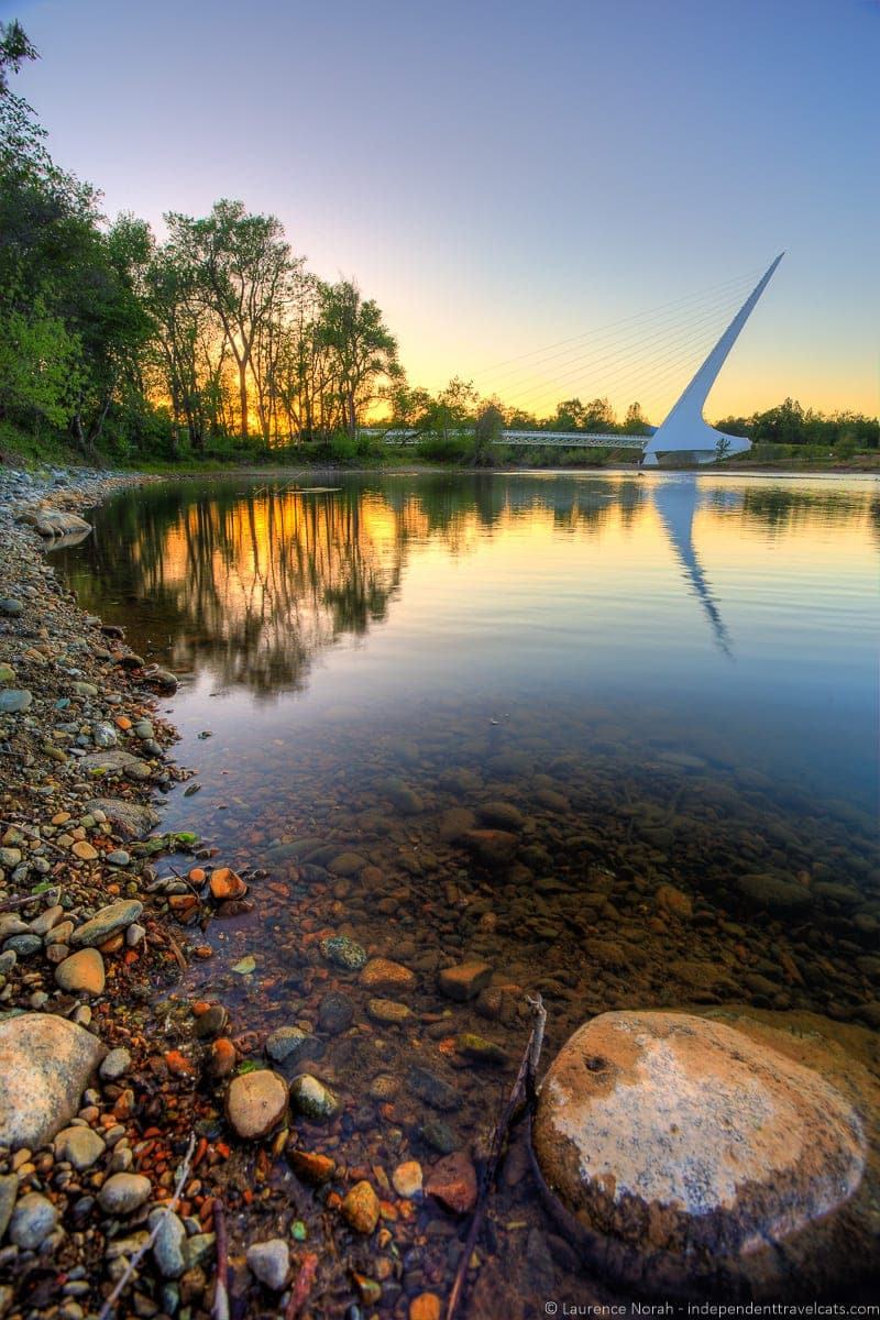 Sunset sundial bridge Redding California_by_Laurence Norah