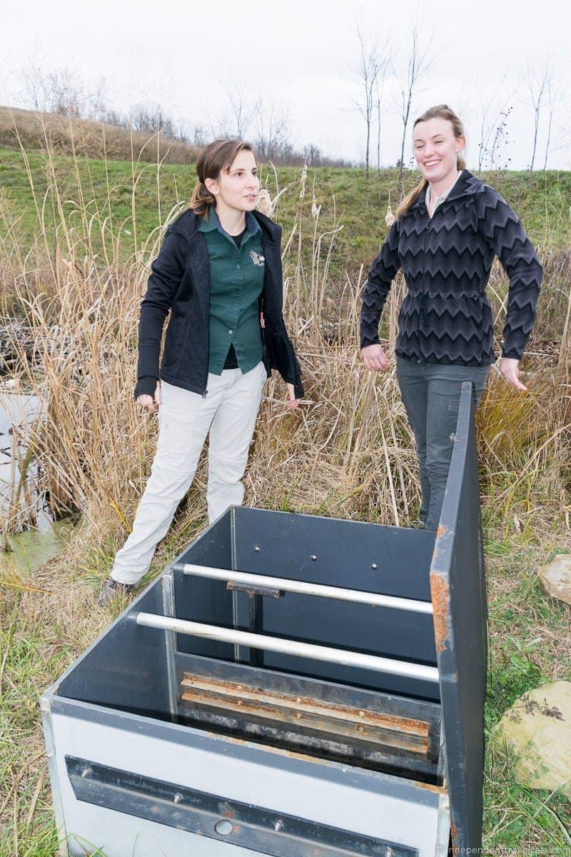 The Wild Ohio staff showing us water system