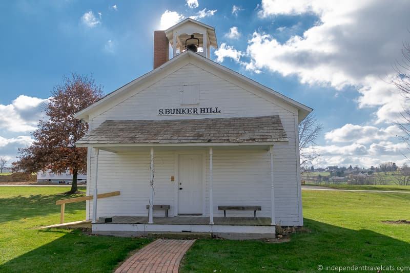 Bunker Hill one room school house Amish & Mennonite Heritage Center visit amish country ohio