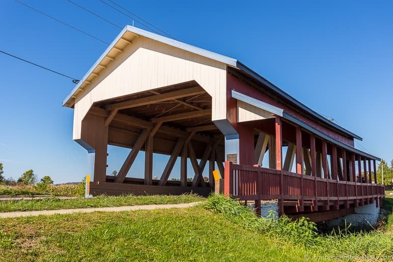 Stutzman's Crossing covered bridge Jonas Stutzman bridge Walnut Creek things to do in Amish Country Ohio visiting Holmes County Ohio