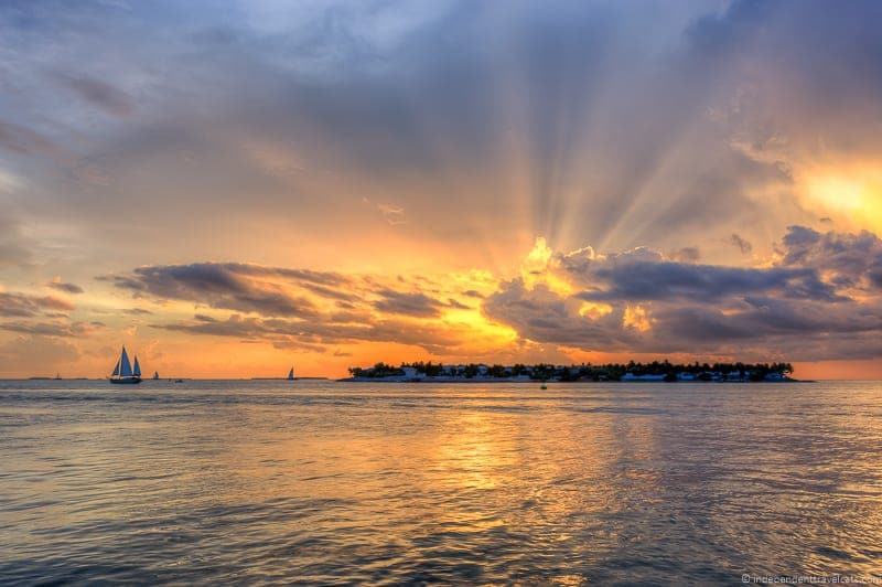 Sunset over Sunset Key in Key West Florida