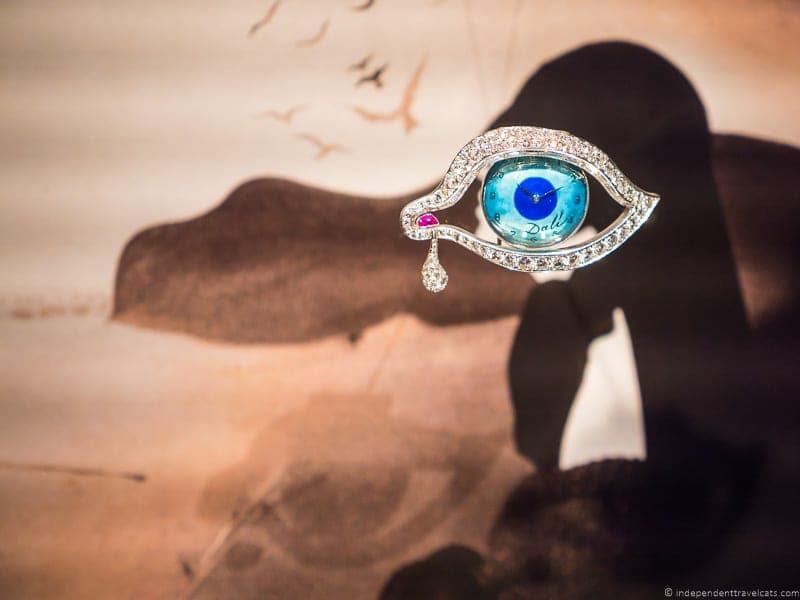 Dali Eye of Time brooch Salvador Dalí in Costa Brava Spain