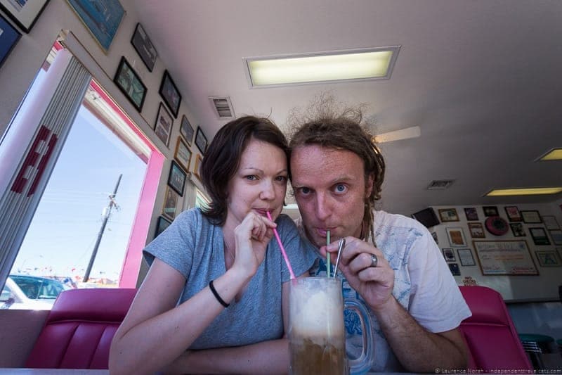 root beer float diner Arizona Route 66 road trip