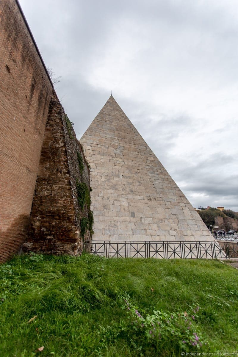 Pyramid of Cestius Aurelian Wall Grand Tour in Rome Italy