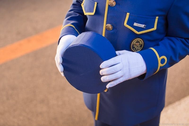 Belmond Venice Simplon Orient Express train staff livery uniform