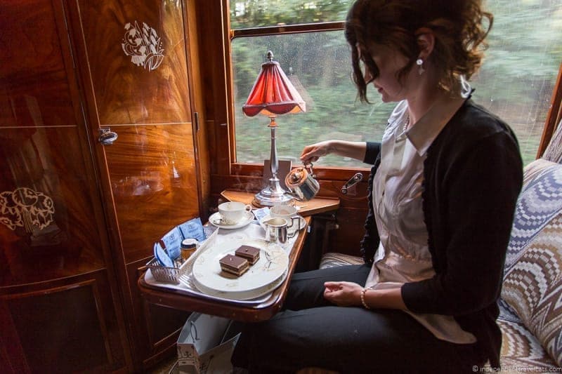 Venice Simplon Orient Express train afternoon tea