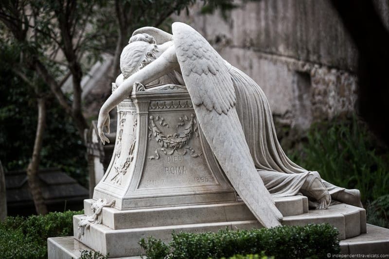 Emelyn Story grave Angel of Grief Non Catholic Cemetery Grand Tour in Rome