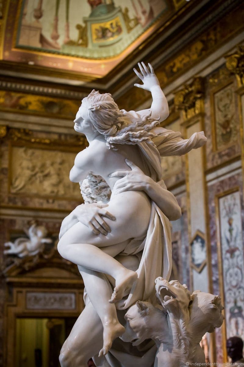 The Rape of Proserpina Bernini visit Borghese Gallery Galleria Borghese Rome Italy 