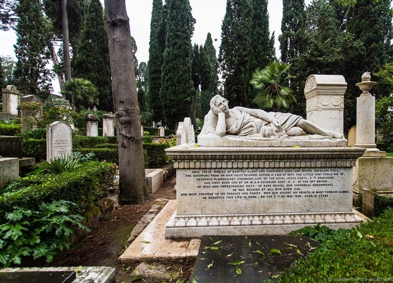 Devereux Plantagenet Cockburn grave Non Catholic Cemetery Grand Tour in Rome Italy grave Non Catholic Cemetery Grand Tour in Rome Italy