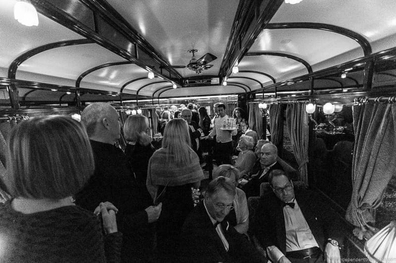 Belmond Venice Simplon Orient Express train bar lounge car