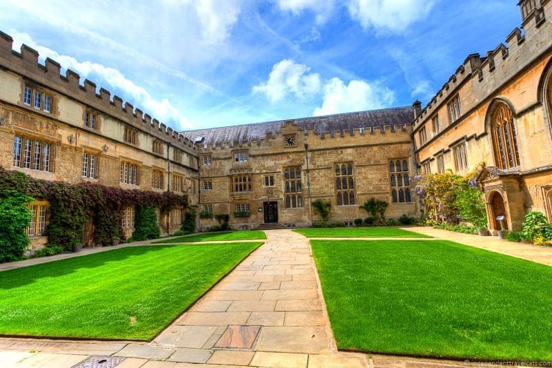 Jesus College Oxford day trip from London England UK