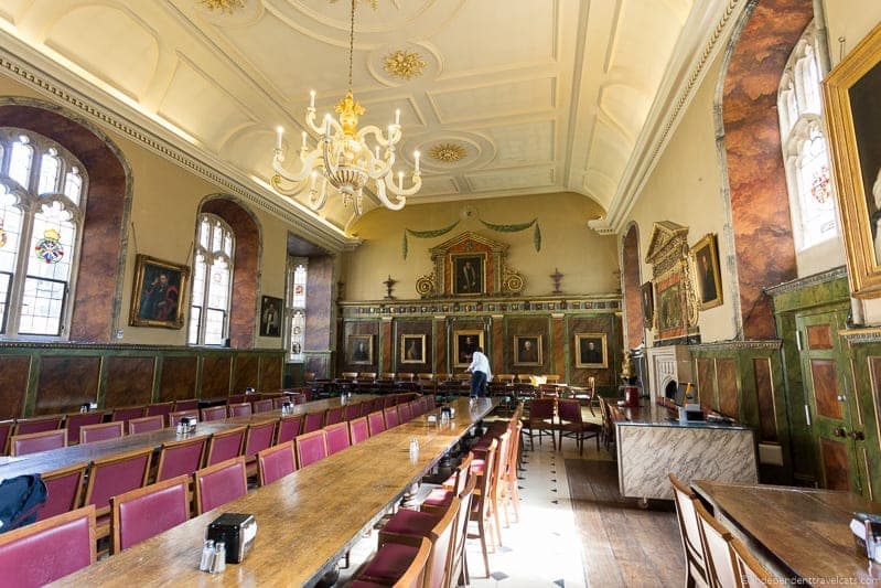 Oxford University Trinity College dining hall Oxford day trip from London England UK