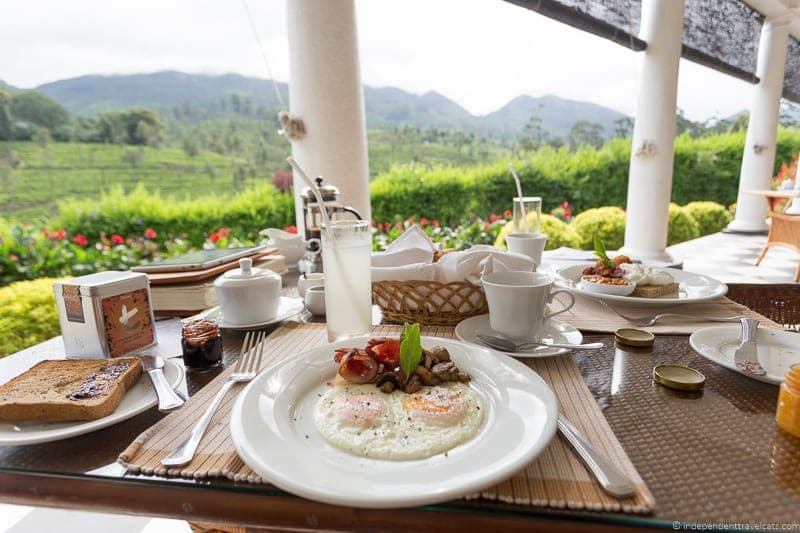 breakfast Ceylon Tea Trails Sri Lanka hotel resort Tea Country