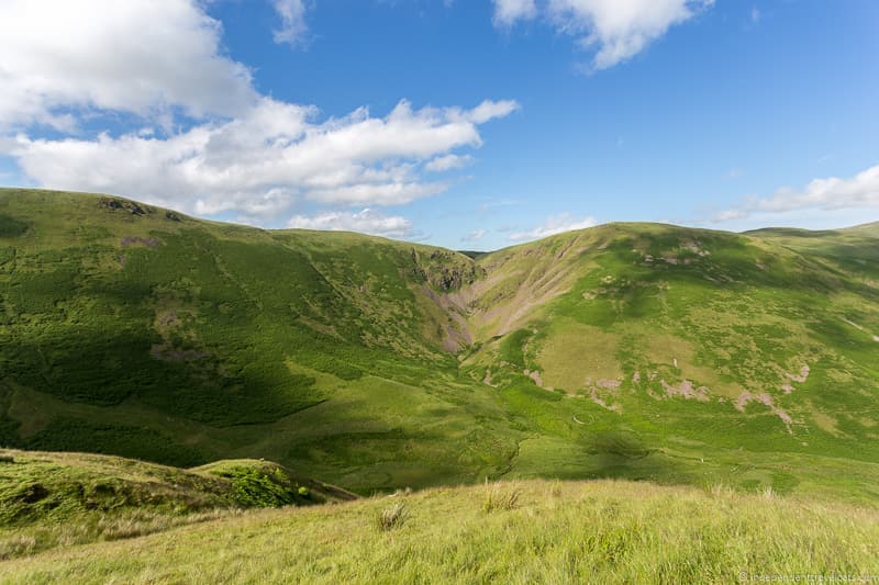 Devil's Beef Tub view Scottish Borders highlights travel Rabbies