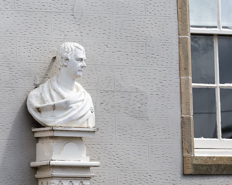 Sir Walter Scott bust Scottish Borders highlights travel Rabbies