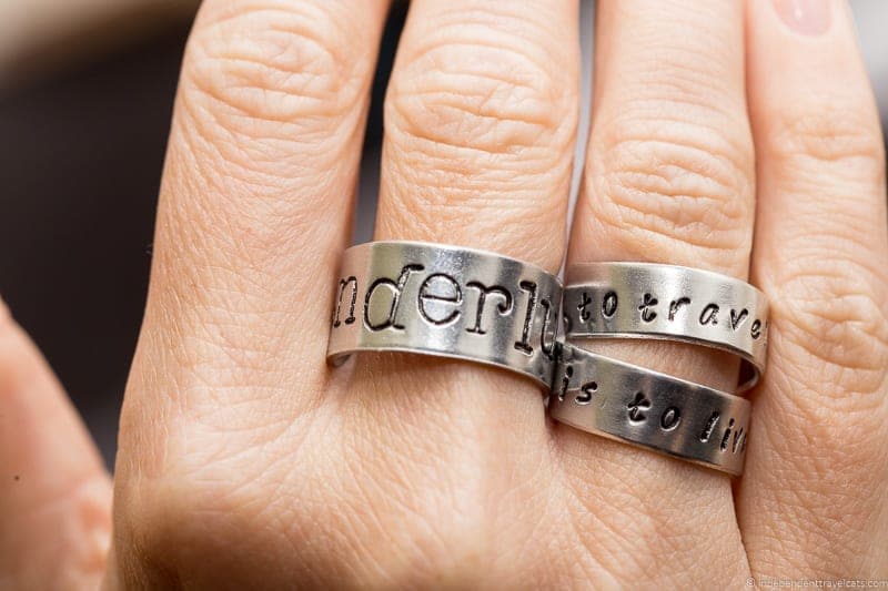 travel theme ring jewelry