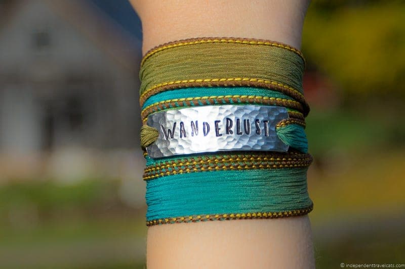 silk wrap bracelet travel jewelry jewelry for travelers travel themed jewelry jewellery for travellers