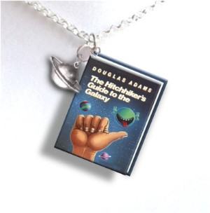 tiny book necklace travel inspired jewelry