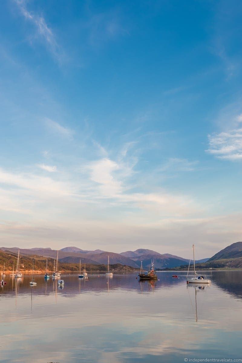 Ullapool harbor 7 day North Coast 500 itinerary Scotland