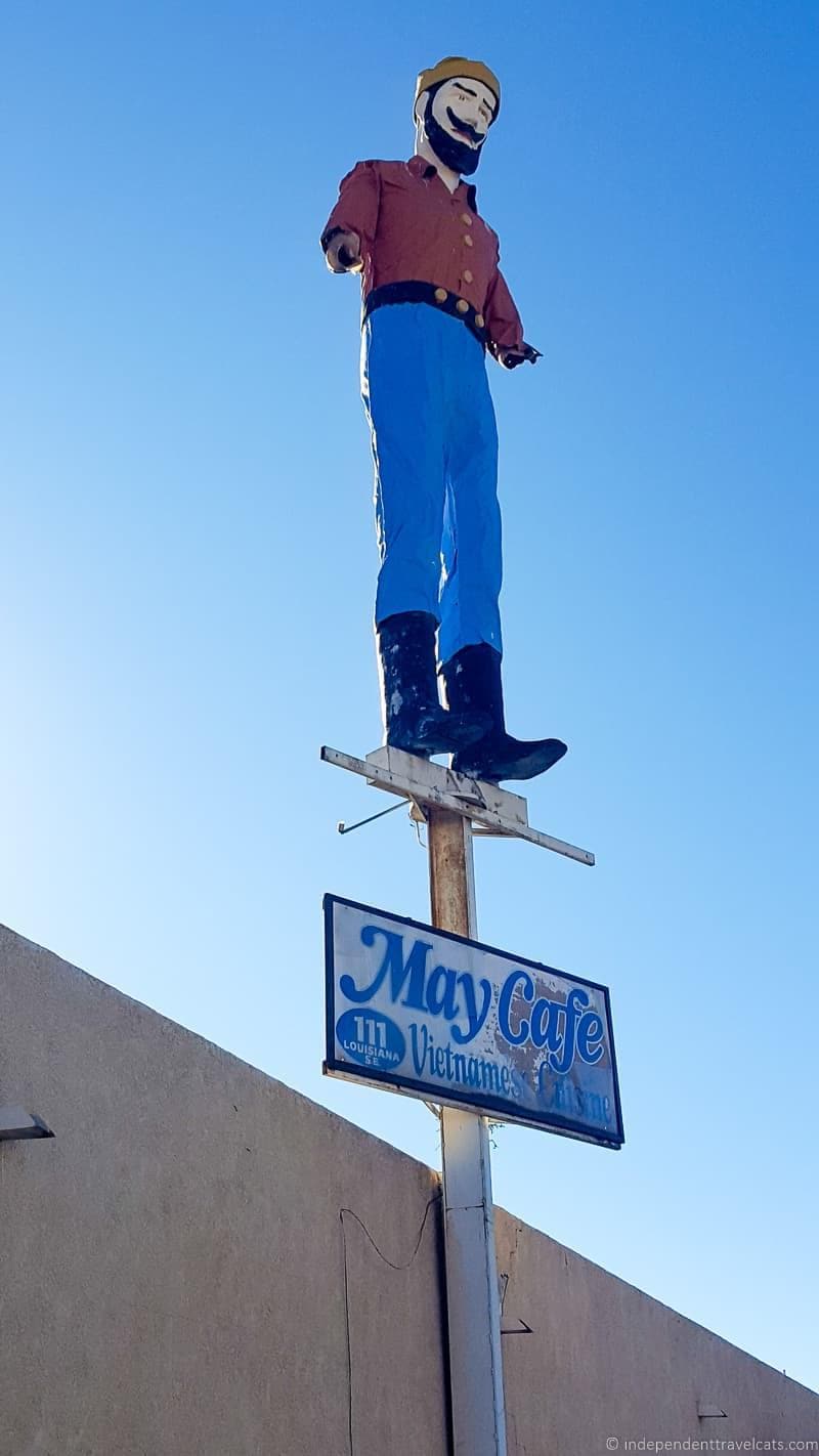 May Cafe lumberjack Route 66 in Albuquerque New Mexico highlights