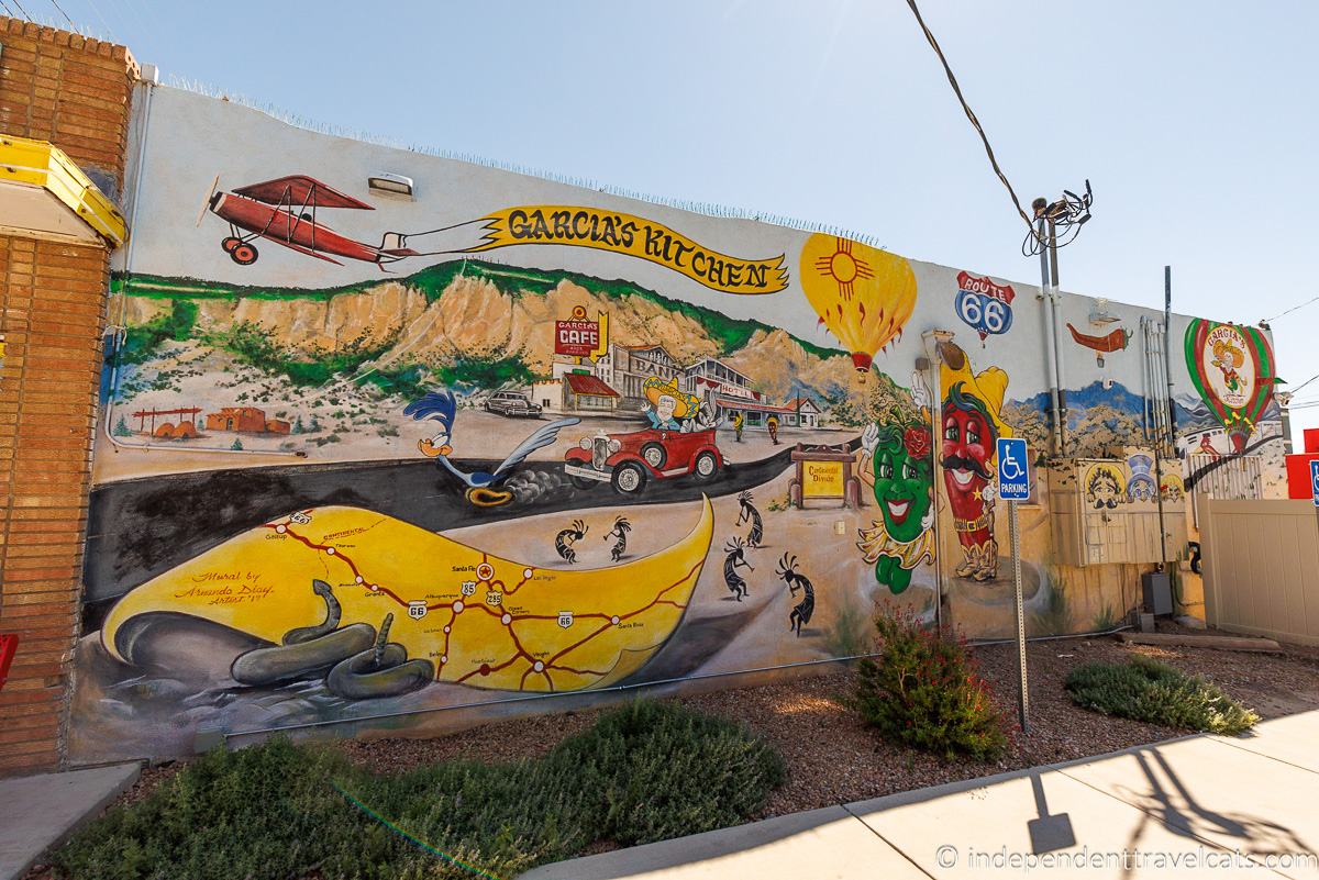 Garcia's Kitchen mural Central Avenue Route 66 in Albuquerque New Mexico highlights