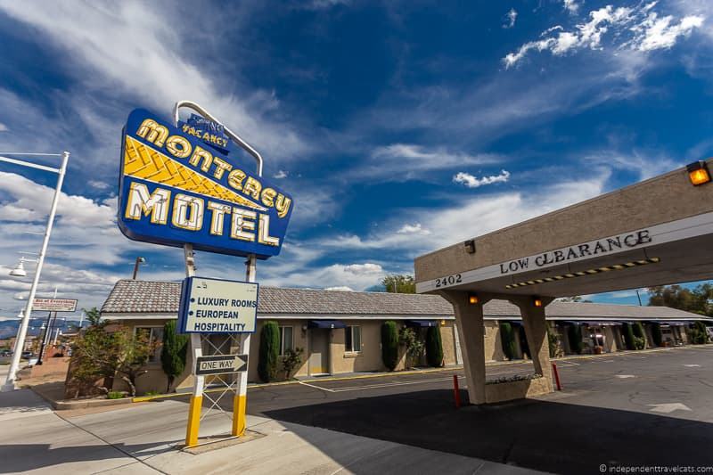 Monterey Motel Route 66 in Albuquerque New Mexico attractions