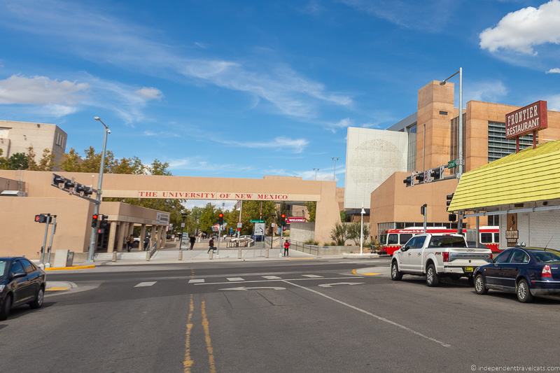 UNM entrance Route 66 in Albuquerque New Mexico attractions