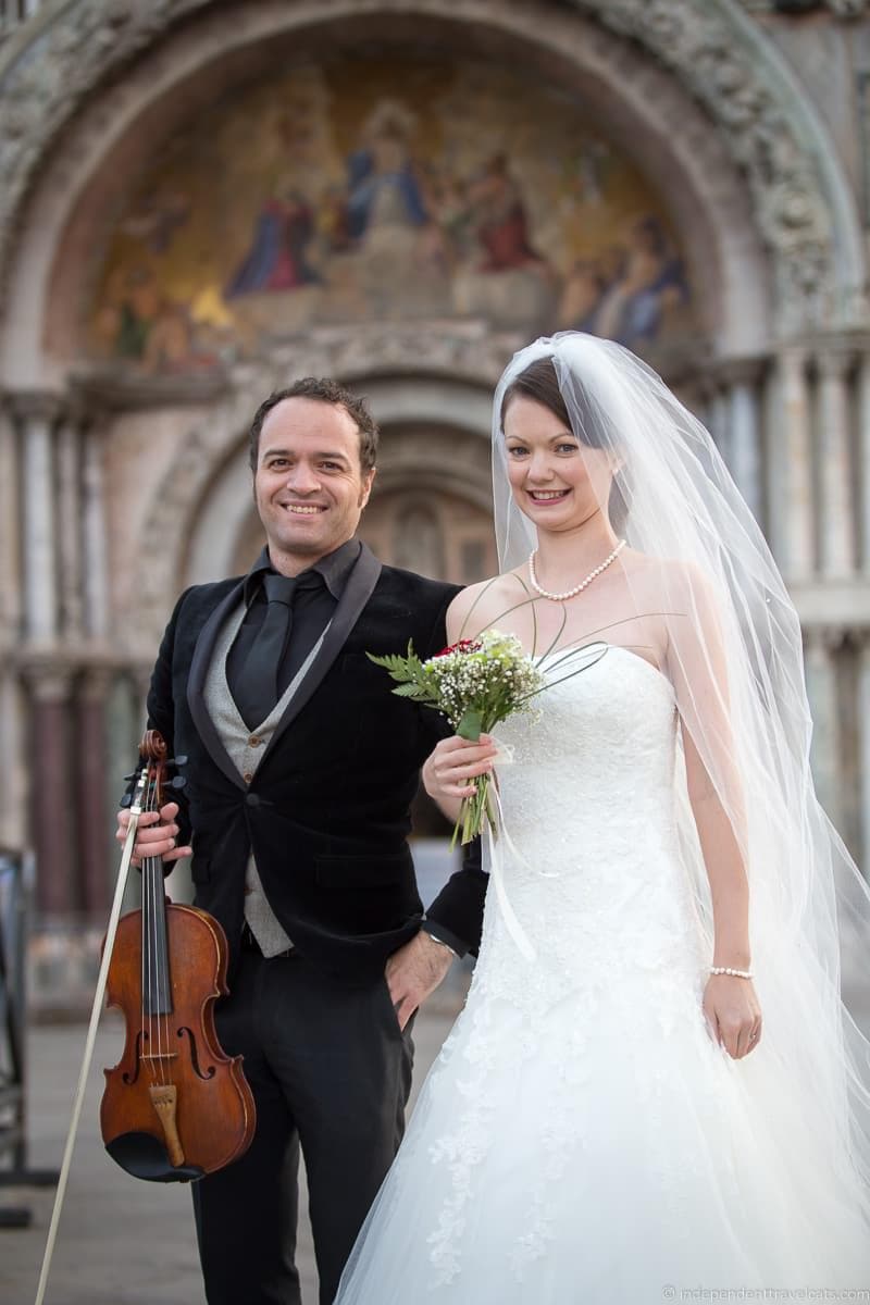 violinist wedding in Venice wedding day Jessica Norah 