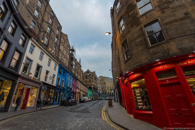 Victoria Street Diagon Alley Harry Potter sites in Edinburgh Scotland J.K. Rowling