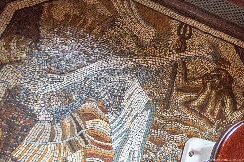 British Pullman Cygnus car mosaic floor