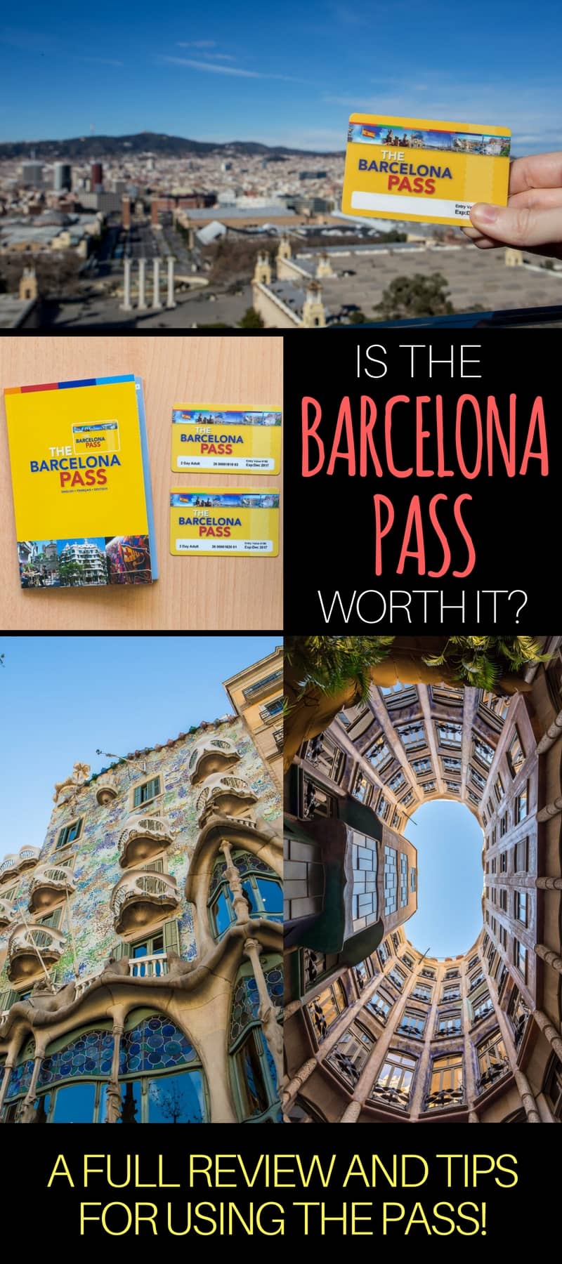 Tips for buying & using the Go Barcelona Pass, as well as how to calculate if the Go Barcelona Pass is worth it for your trip to Barcelona Spain. Also loads of advice to help you plan your trip to Barcelona.