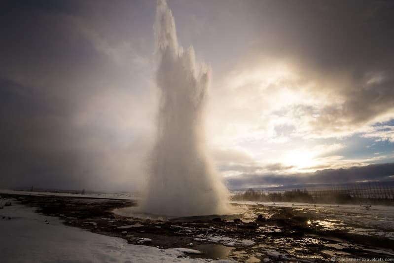 Geysir geyser 7 day Iceland itinerary by car one week road trip