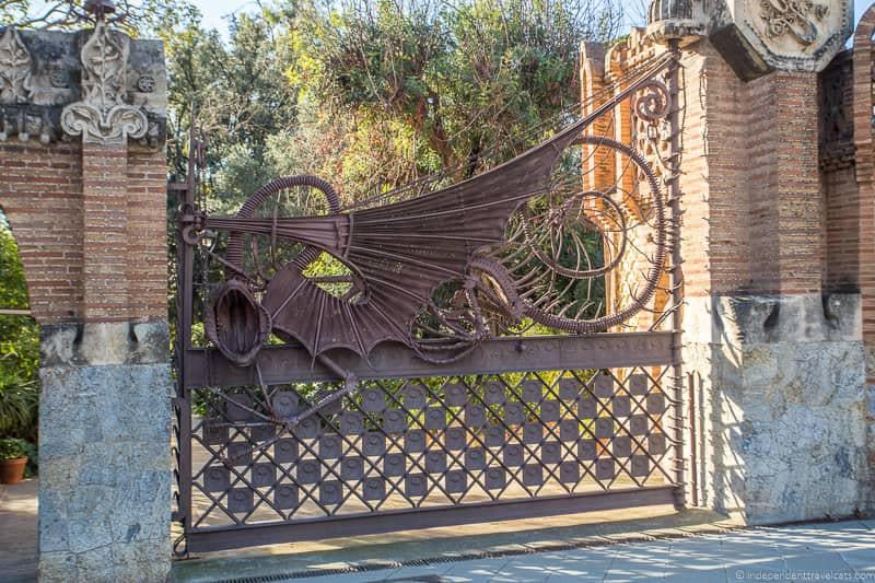 dragon gate Finca Guell guide to Gaudí sites in Barcelona Spain