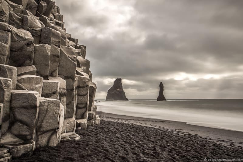 Reynishverfi black sand beach 7 day Iceland itinerary by car one week road trip
