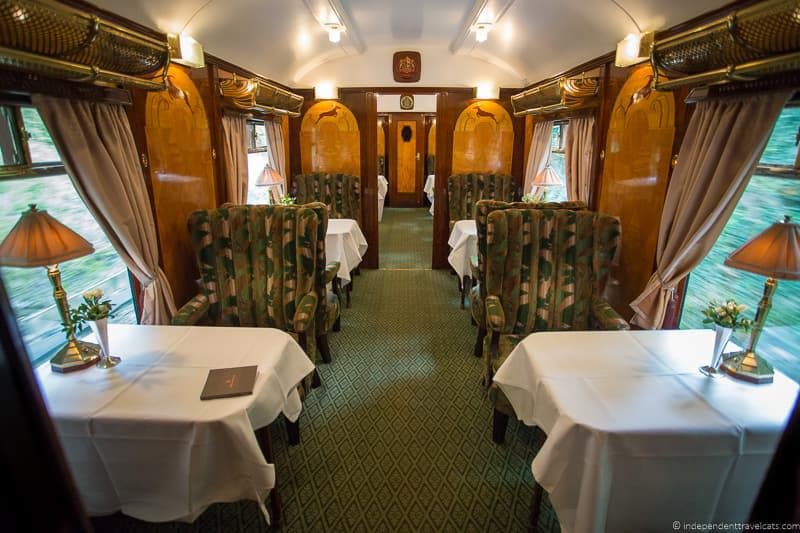 British Pullman - dining car of a luxury train in the UK