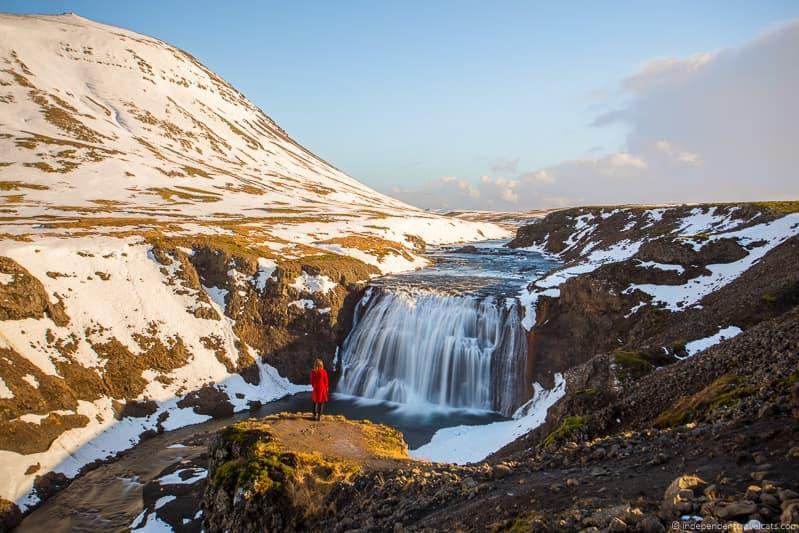 Þórufoss Waterfall 7 day Iceland itinerary by car road trip