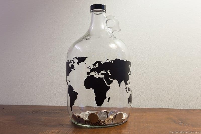 vacation fund jar travel home decor handmade travel themed home decorations