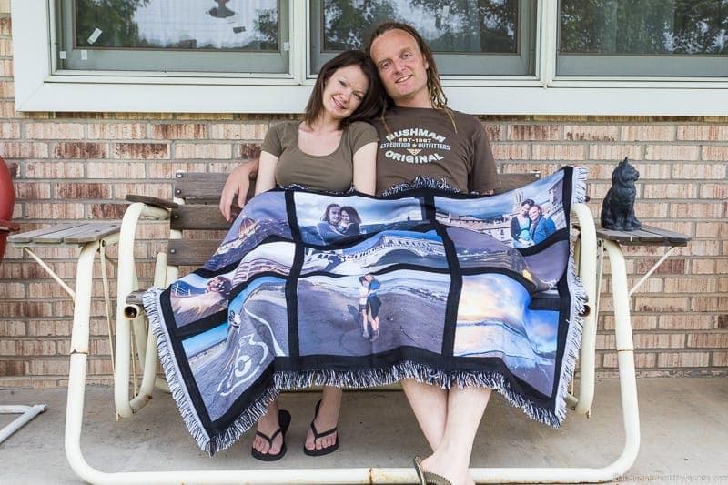 vacation photo blanket Travel Home Decor Handmade Travel Themed Home Decorations