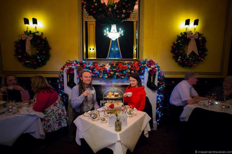 The Dome afternoon tea Christmas in Edinburgh Scotland December holidays