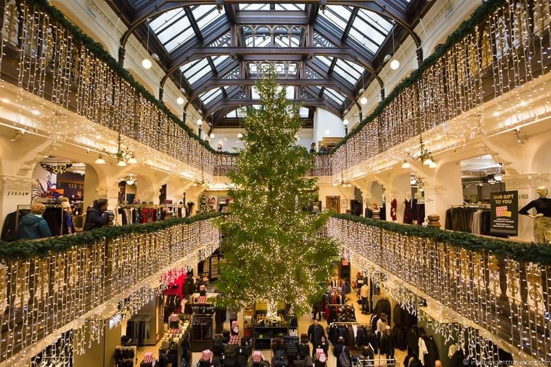 Jenners tree Christmas in Edinburgh Scotland December