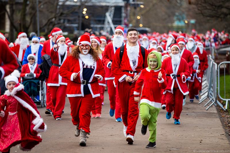 Edinburgh Santa Run charity event things to do in Edinburgh during Christmas December