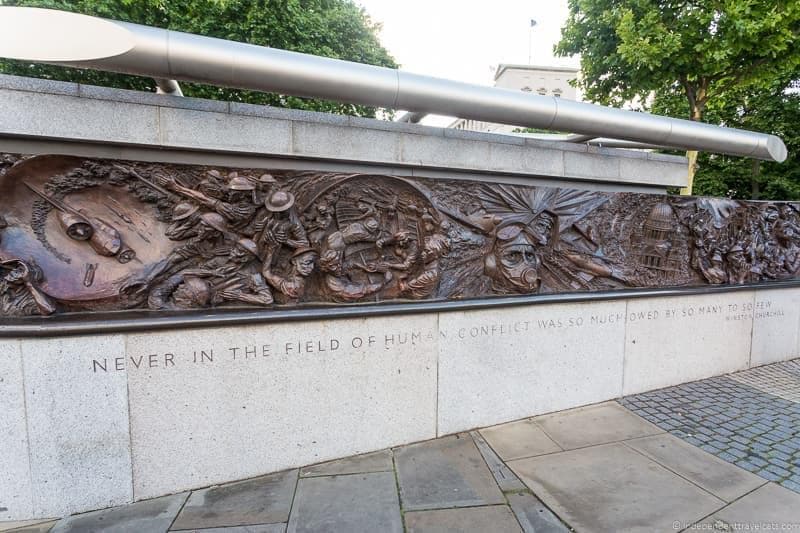 Battle of Britain memorial Winston Churchill in London sites attractions England UK