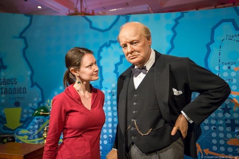 Churchill wax figure Winston Churchill in London sites attractions England UK